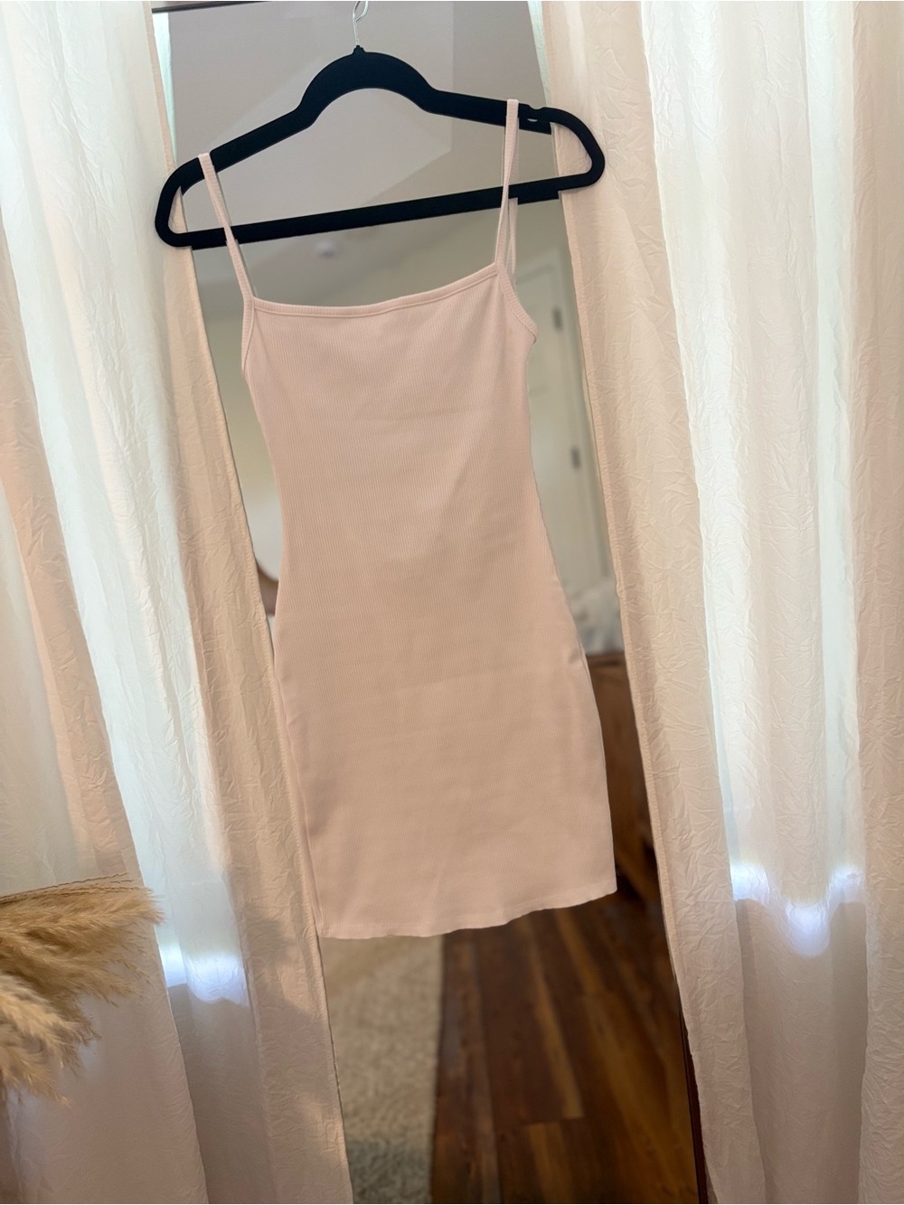Naked Wardrobe White Ribbed Mini Dress